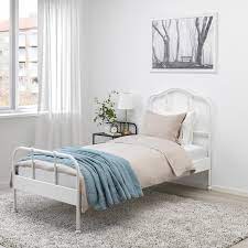 sagstua اطار سرير أبيض lonset ikea