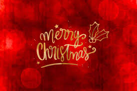 The man looks young and he is wearing casual clothes: Merry Christmas In Red Lounge Photo Wallpaper Tenstickers