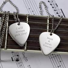 Romantic Love Personalized Silver Guitar Pick Pendant With 24 Chain Romantic Gifts For Him Personalized Romantic Gifts Guitar Pick Necklace