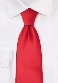 Solid Bright Red Mens Tie | Bows-N-Ties.com