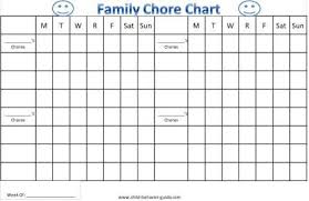 Family Chore Charts For Kids And Printable Reward Charts