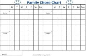 family chore charts for kids and printable reward charts