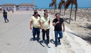 Prefeito em exercício, Élcio Batista, vistoria obras de urbanização e  calçadão no Serviluz - Portal IN - Pompeu Vasconcelos - Balada IN