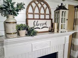 Fireplace Decor Farmhouse Fireplace Mantel Decor Lantern Decor Lamb S Ear Fireplace Mantel Decor Fireplace Mantle Decor Farmhouse Mantle Decor