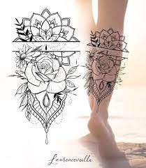 Rose Diamond And Mandala Tattoo Design Laurenceveillx Tattoofeminin Tattoo Feminina Geometric Mandala Tattoo Mandala Tattoo Design Sleeve Tattoos