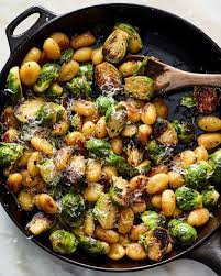 Nyt Cooking On Instagram Itsalislagle S Crisp Gnocchi With Brussels Sprouts And Brown Butter Recipe Is Brand New But Recipes Nyt Cooking Vegetarian Dishes