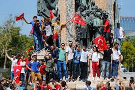 Istanbul is the largest city in europe with a population of 14 million. People Wave Turkish Flags In Istanbul Abc News Australian Broadcasting Corporation