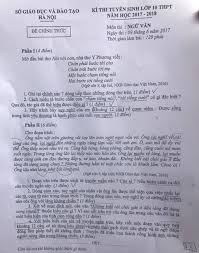 10 môn toán, từ đó vạch ra chiến lược ôn thi hiệu quả. Gá»£i Y Giáº£i Ä'á» Thi Ngá»¯ VÄƒn Vao Lá»›p 10 Táº¡i Ha Ná»™i 2017