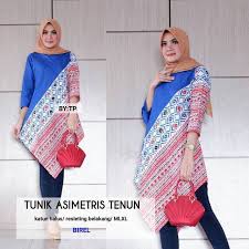 46 cm lebar pinggang ba9479 blus batik asimetris ziggy ****detail ukuran m:**** panjang total : Batik Rp 90 000 Tunik Asimetris Tenun Tunic Batik Facebook