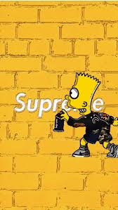 Wallpaper sharing blog. 29 april 2019. Supreme Bartxsupreme Yellow Supreme Wallpaper Camouflage Wallpaper Bart Simpson Art