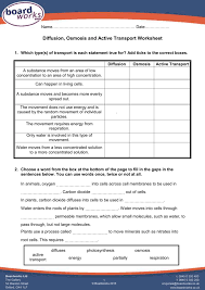 Biology Diffusion And Osmosis Worksheet Answer Key Pdf Diffusion Osmosis And Active Transport Worksheet Osmosis Cell Transport Research Paper