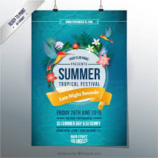 Get started for free online with adobe spark. Free Vector Summer Tropical Festival Poster