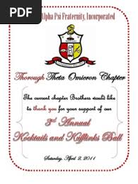 UNC NUPES 3rd Annual Kocktails & Kufflinks Ball (TO Souvenir Booklet)