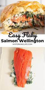 This Salmon Wellington Recipe Salmon En Croute Is Simple Enough For A Family Meal But Fan Salmon Wellington Recipe Dinner Recipes Easy Quick Wellington Food