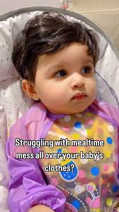 Mealtime mess? Not anymore! 👶✨ Watch how these full sleeves bibs from  @babiesstore.pk keep my baby clean and comfy during feeding time. A  must-have for every parent! ❤️❤️ #baby #photography #model ...