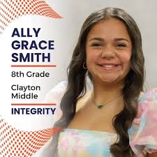 Integrity award for Clayton Middle School student
