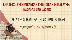 Akta pendidikan 1996 hafiz hakim wan naim. Akta Pendidikan 1996 Fungsi Implikasi Youtube