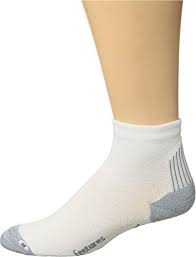 Feetures Plantar Fasciitis Relief Sock Light Cushion Quarter Blanco Size Large