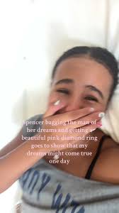 So happy for our girl @spencer barbosa🧚🏻 #spencerbarbosa  #pinkengagementring #proposal #happyeverafter