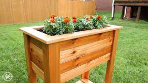 I made a diy raised planter box out of cedar 1x4s and it even has some hidden drainage in it to keep the lower shelf nice and dry. Diy Raised Planter Box Plans Video Fixthisbuildthat Raised Planter Boxes Plans Garden Planter Boxes Raised Planter Boxes