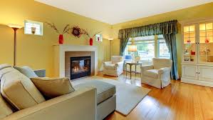 Anchor a dusty mauve room with printed curtains that both complement and contrast. 50 Yellow Living Room Ideas Photos Home Stratosphere