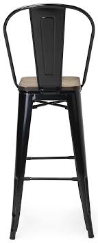 Maybe you would like to learn more about one of these? High Back Bar Stool Set Wood And Metal Counter Height Design