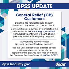 Stimulus Payment Information For General Relief Customers