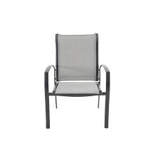 Hampton Bay Commercial Grade Aluminum Light Gray Stackable Outdoor Dining Chair In Sunbrella Augustine Outdoor Dining Chairs Patio Dining Chairs Dining Chairs