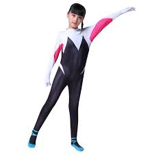 Compre Gwen Costume Stacy Cosplay Hoodie Mask Zentai Into The Verse Adult Kids Bodysuit Skin Suit Halloween Cosplay Barato Frete Gratis Avaliacoes Reais Com Fotos Joom