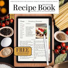 Digital Recipe Book For Ipad Goodnotes Notability Etsy Digital Recipe Book Recipe Book Recipe Book Templates