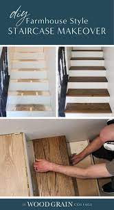 Diy Staircase Makeover The Wood Grain Cottage In 2021 Diy Staircase Staircase Makeover Diy Staircase Makeover