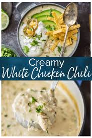 Creamy White Chicken Chili With Cream Cheese Is The Ultimate Comfo White Chili Chicken Recipe Best White Chicken Chili Recipe Creamy White Chicken Chili Recipe