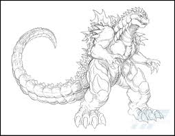Find Inspiration About A Detailed Sketch Of Almighty Godzilla Coloring Page Customgodzilla Malbuch Monster Coloring Pages Coloring Pages People Coloring Pages
