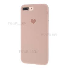 Worldwide Fast Shipping Heart Pattern Solid Silicone Mobile Phone Case For Iphone 7 Plus 8 Plus Light Pink Tvc Mall
