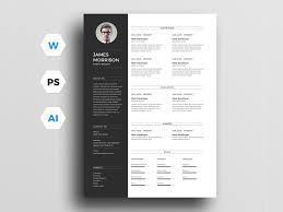 Check this minimalist resume template available in indd, ai and word. Free Minimal Resume Template For Word Illustrator And Photoshop