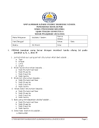 Makna tauhid ini tidak tepat kecuali diikuti dengan penafian. Doc Soal Pg Aqidatul Awam 2 Azharulloh Flower Academia Edu