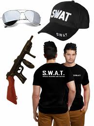 Inspire feed shop challenges fbi. Fancy Dresses Mens Swat Police T Shirt Tommy Gun Glasses Cap Military Fbi Fancy Dress Outfit Badvocates