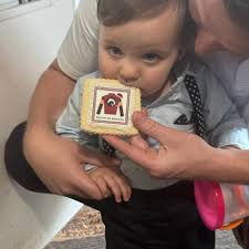 Wedding Bridal Shower Dusty Blush Blue Purple Custom Cookie Favors Floral--  1 Dozen