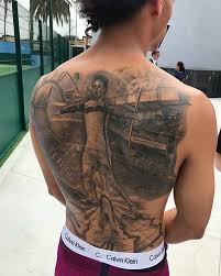Angel tattoos, fallen angels tattoo designs, gallery and ideas it is free to browse through all of the galleries on the left, but you. Sportbible When You Realise Leroy Sane S Back Tattoo Of Facebook