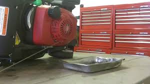 Turn off the fuel valve to. Changing Draining Your Walk Behind Lawn Mower S Oil Youtube