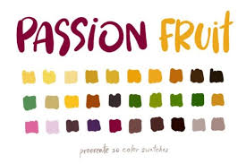 Red, yellow, white, green and purple. Passion Fruit Procreate Color Palettes Graphic By Wanida Toffy Creative Fabrica