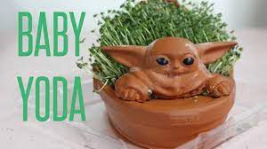 Baby Yoda Chia Pet Asmr Cleaning Trimming Youtube