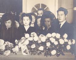 mourners in black 1940s vintage photograph japanese funeral etsy vintage photographs white chrysanthemum photographer