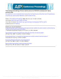 How do i check for my socso number? Pdf Time Series Forecasting Of Future Claims Amount Of Socso S Employment Injury Scheme Eis