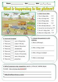 Picture Description Transportation Reading Comprehension English Lessons For Kids All About Me Preschool