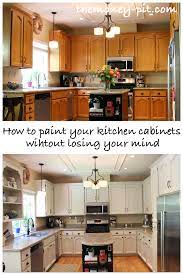 In february of 2015, we hired a professional to paint our outdated, oak kitchen cabinets white. How To Paint Your Kitchen Cabinets Without Losing Your Mind The Kim Six Fix