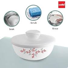 Amazon.com: Cello Opalware Green Orchard Mixing Bowls with Lid (500ml,  1000ml, 1500ml), 3 PC, White : 居家與廚房