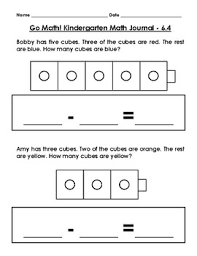 These colorful, free, printable worksheets teach kindergarten children math facts in line with common core standards. Go Math Kindergarten Journal Chapter 6 By Lisa Silva Tpt