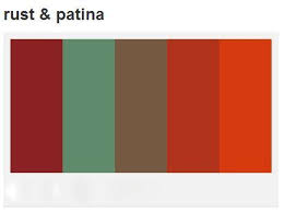 Burnt orange and burgundy wedding colors. Anything In The Turquoise Blue Green To Olive Drab Range Would Work Really Well Description From Red Colour Palette Patio Color Schemes Terracotta And Green