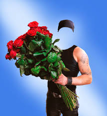 ملف Psd رجل يحمل بوكية ورد Psd File A Man With A Bouquet